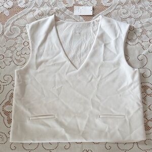 A New Day Cream V-Neck Blouse